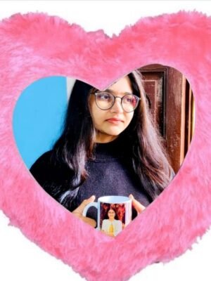 Personalized Heart fur cushion