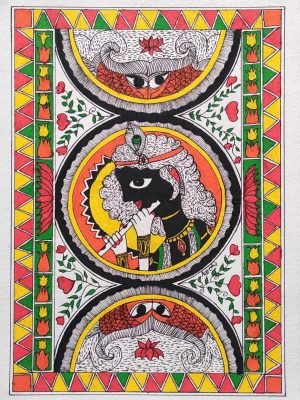 Krishna Madhubani painting
