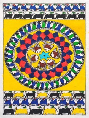 Water queen Madhubani painting