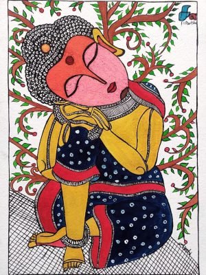 Buddha Madhubani painting