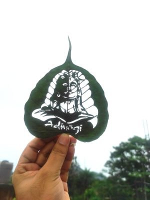 Aadi yogi leaf art